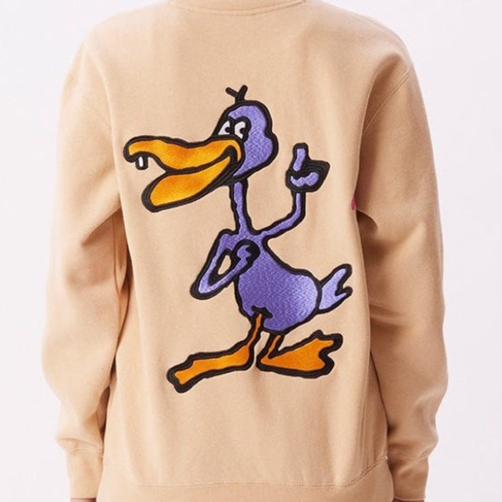 Obey Disco Duck Crew Sweatshirt - Oat Milk - New with Tags
